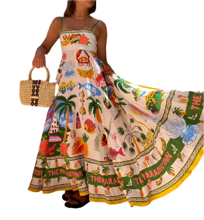 FAITH Boho Print Maxi Dress
