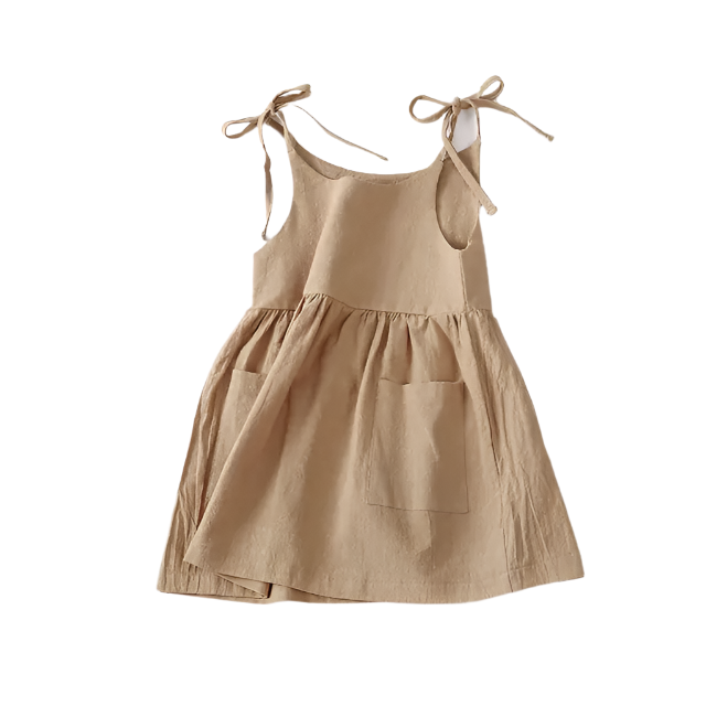 VALDA Sleeveless Cotton Toddler & Girl's Dress