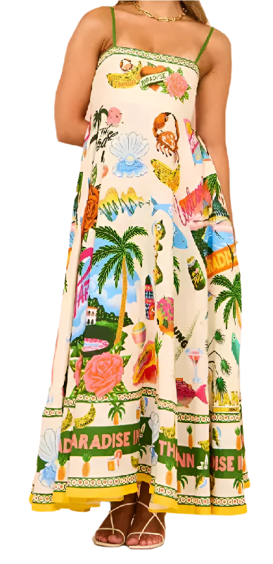 FAITH Boho Print Maxi Dress