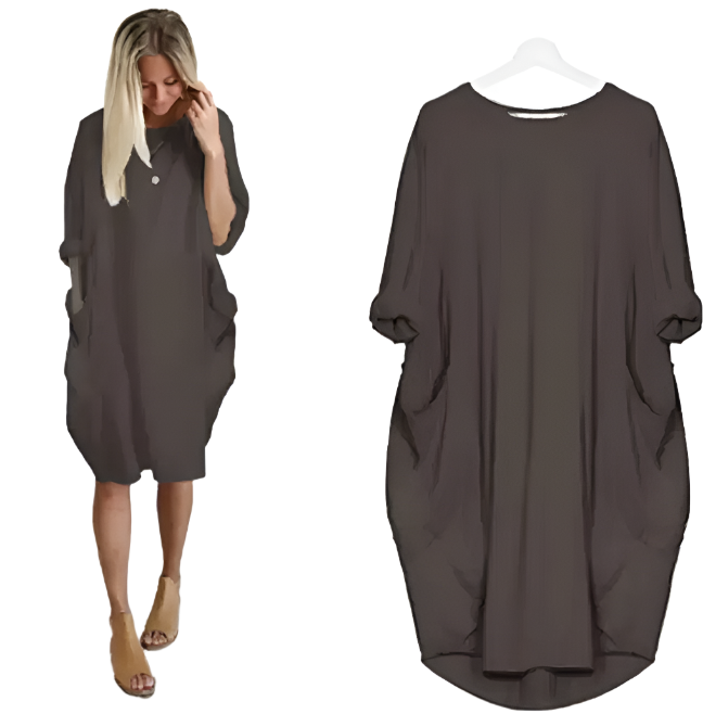 SIAN Casual Mid-length Balloon Dress