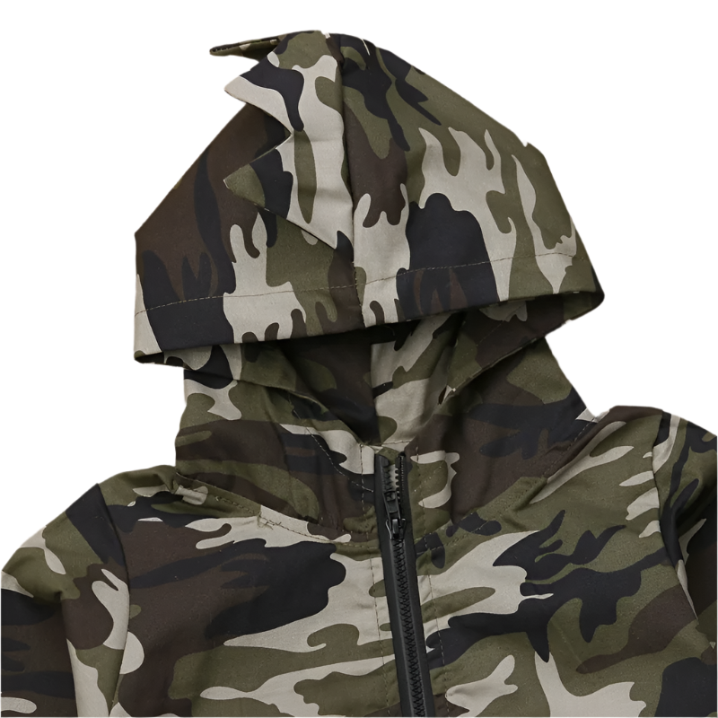 Camouflage Dinosaur Hooded Jacket