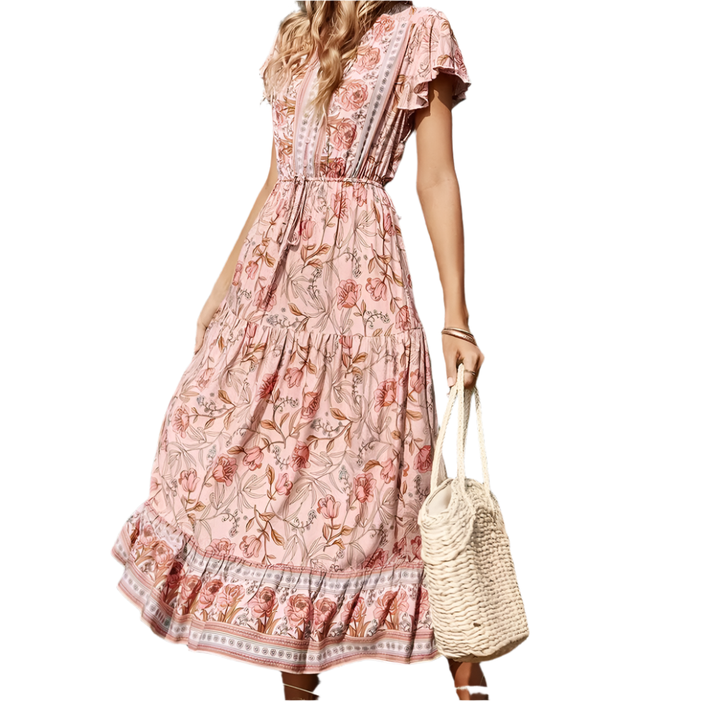 SADIE V-neck Floral Dress