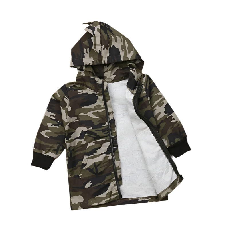 Camouflage Dinosaur Hooded Jacket