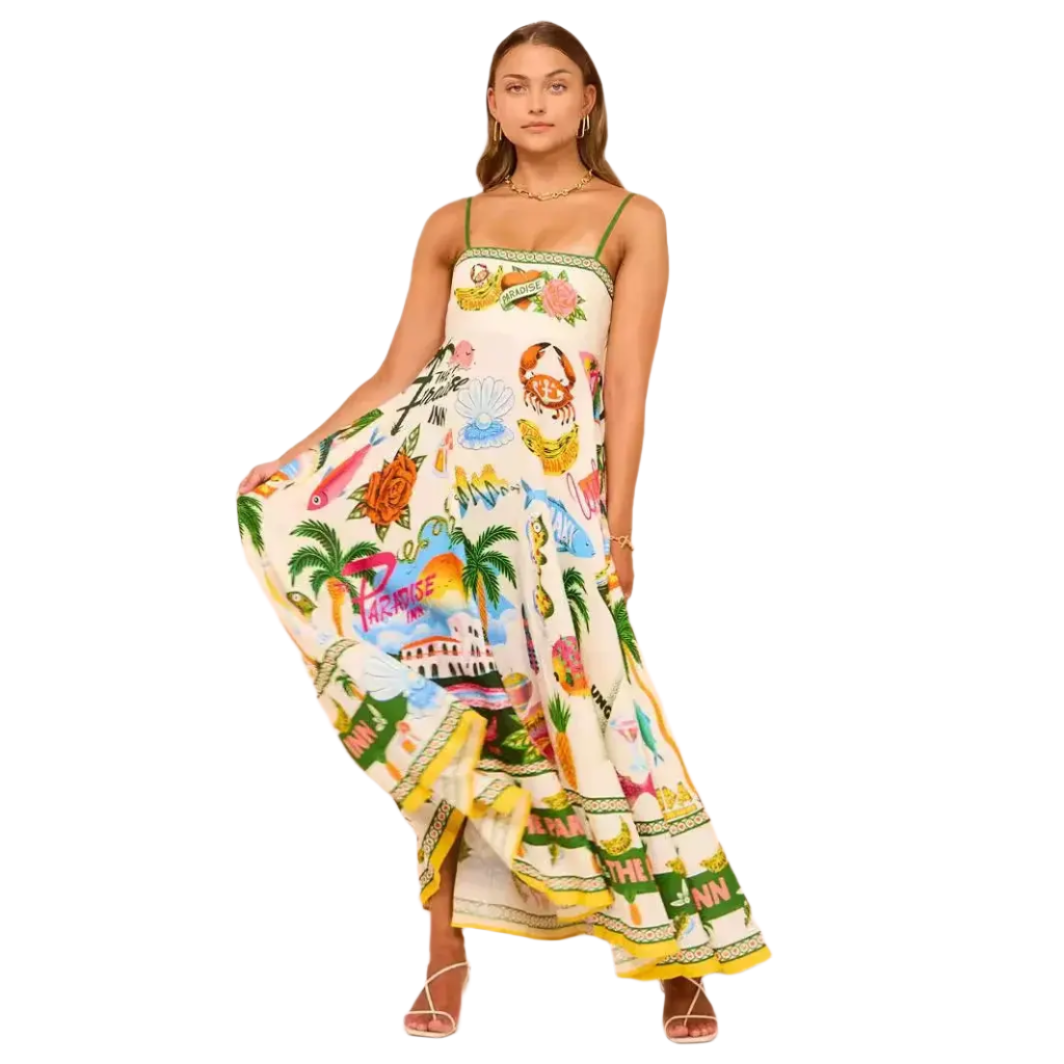 FAITH Boho Print Maxi Dress