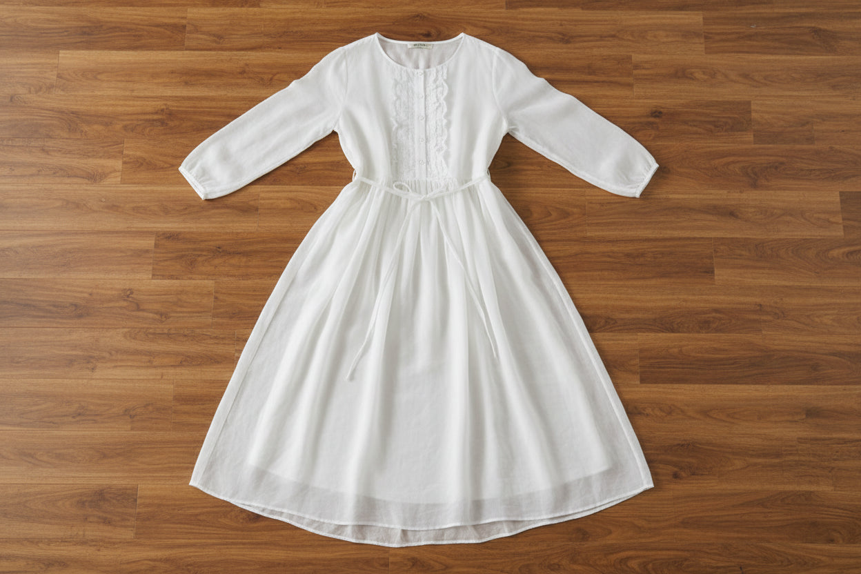 ZARA Tie Waist Mid Length Dress