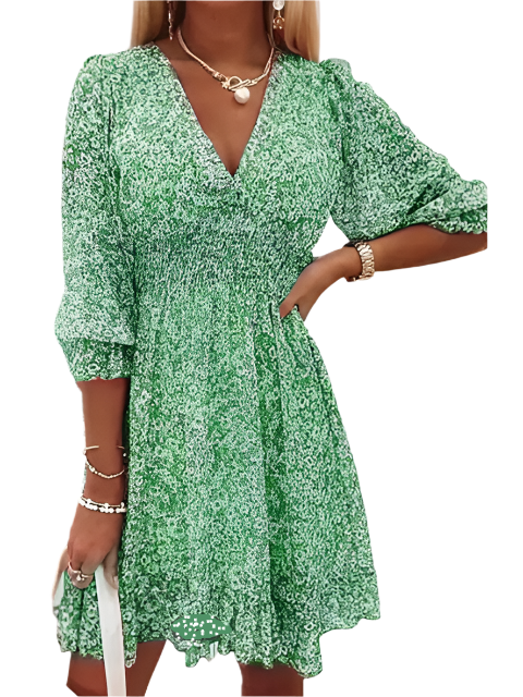 LOUISE Floral Print Midi Dress