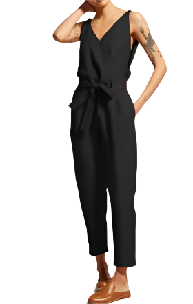 BRIDGET V-Neck Sleeveless Jumpsuit