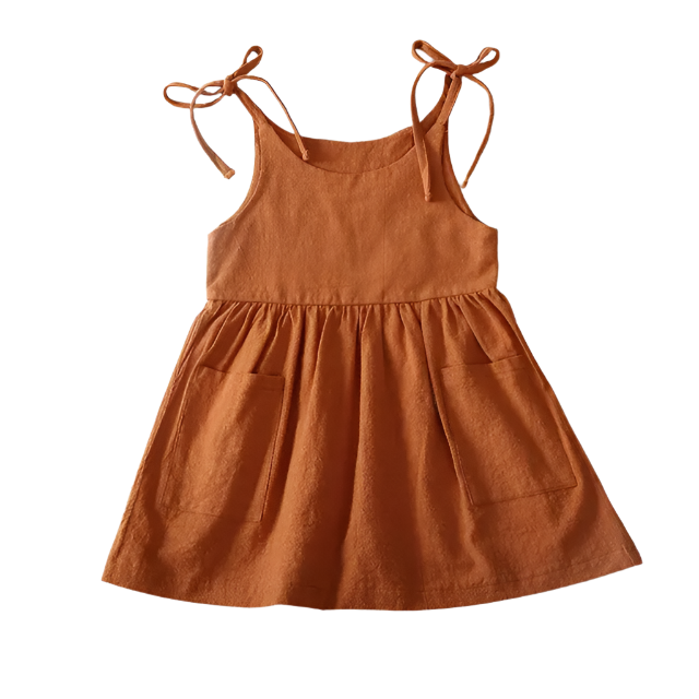 VALDA Sleeveless Cotton Toddler & Girl's Dress