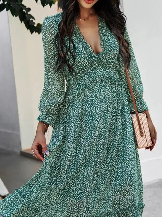 AVA Floral Dress with Butterfly Sleeve