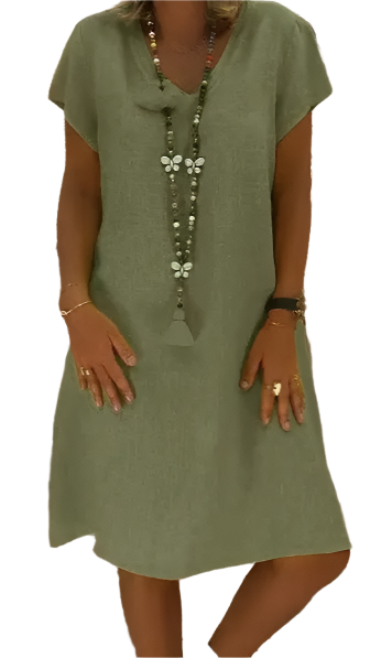 GAYLE V-Neck Midi Dress