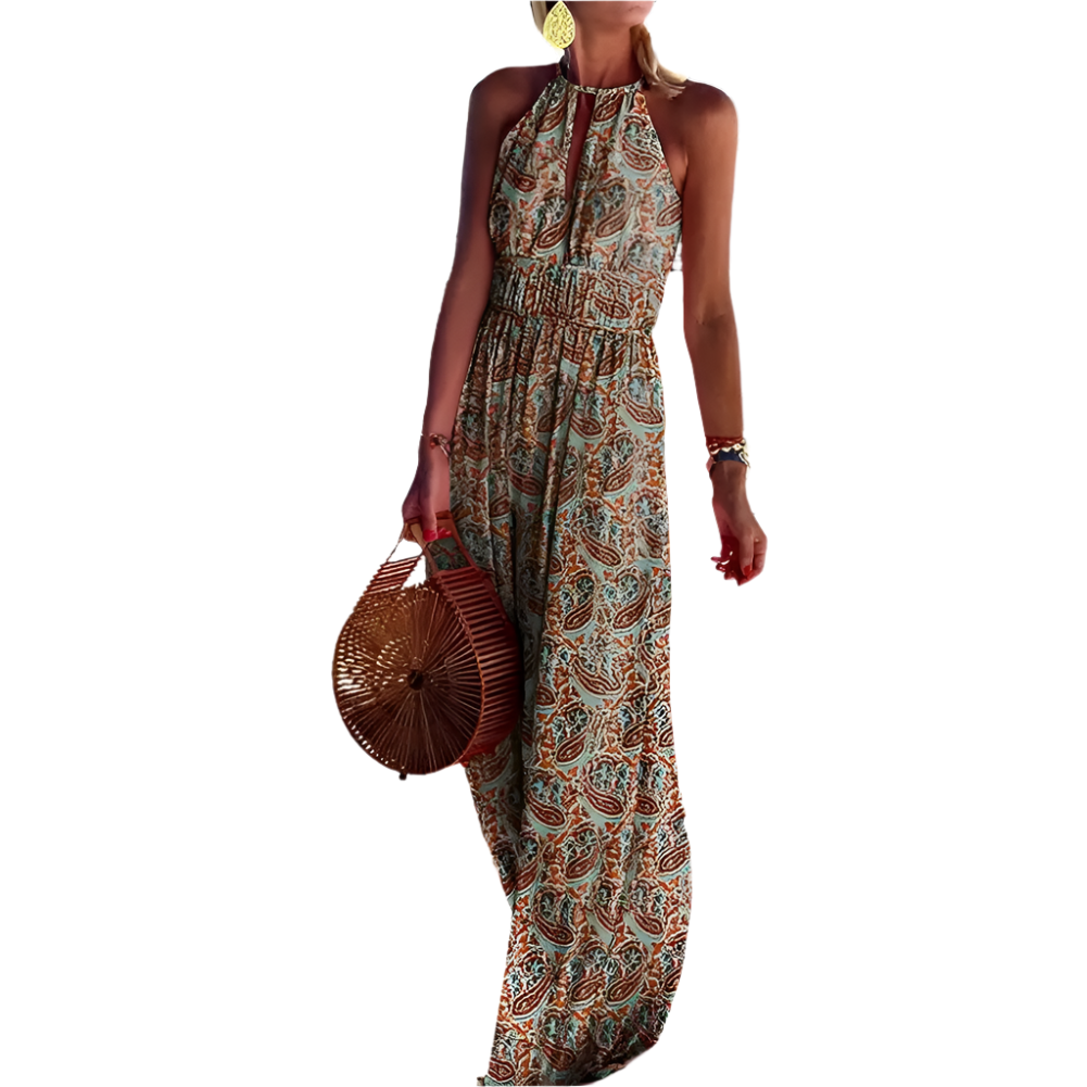 LUCA Sleeveless Pleated Maxi Dress