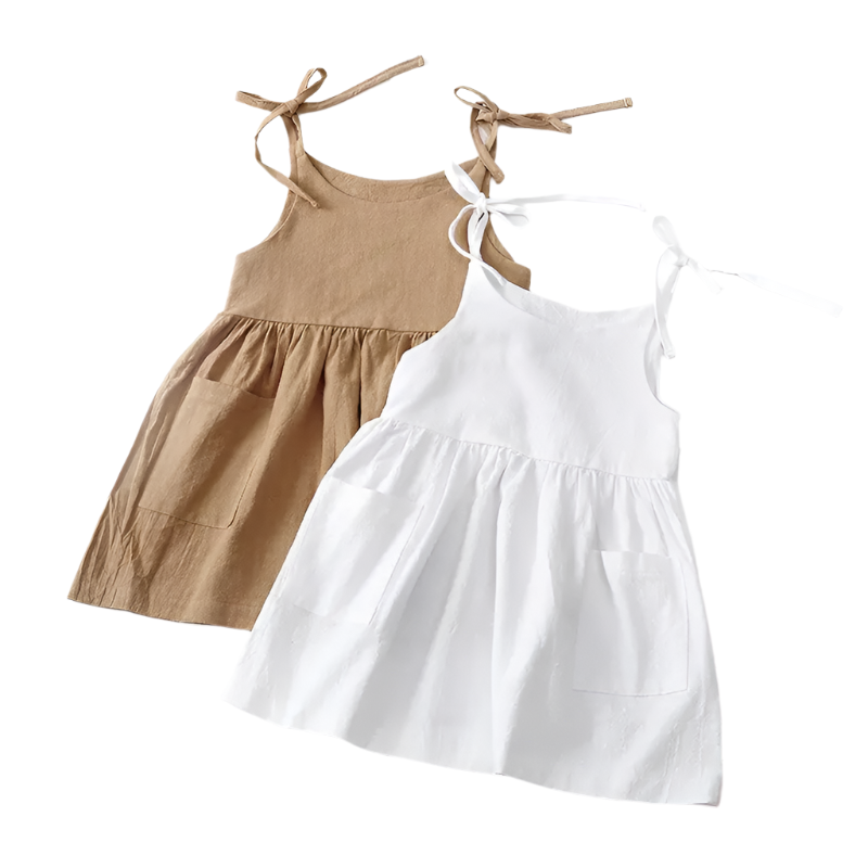 VALDA Sleeveless Cotton Toddler & Girl's Dress