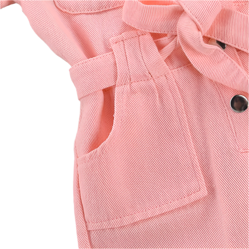 AMBER Girl's Denim Jumpsuit