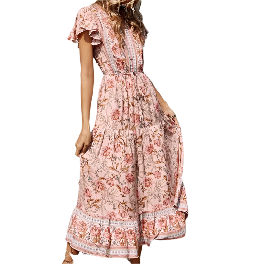 SADIE V-neck Floral Dress