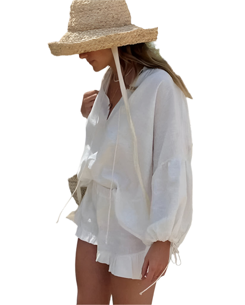 ARIA 2 piece Blouse and Shorts Set