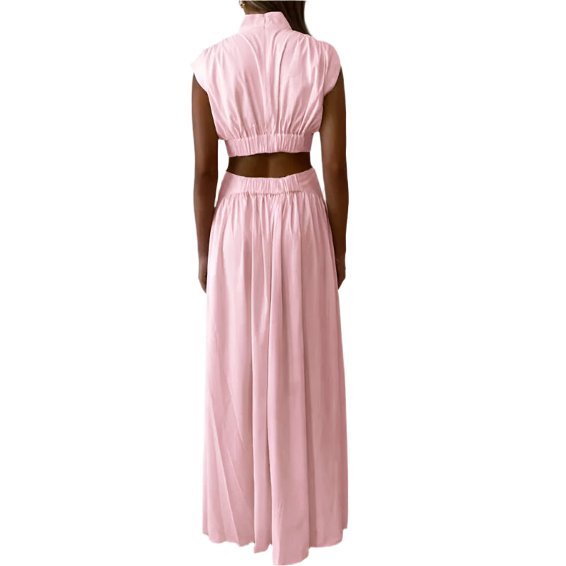 NORA High Neck Sleeveless Long Dress