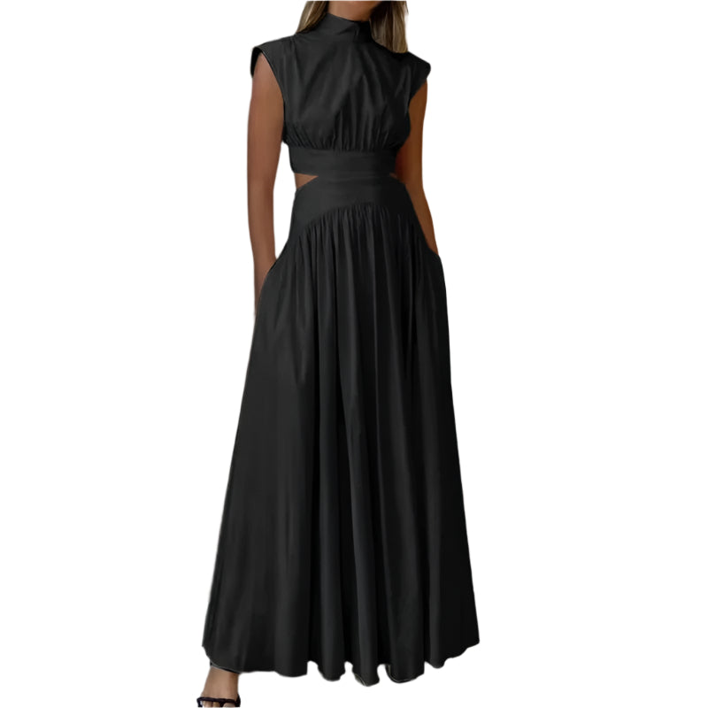 NORA High Neck Sleeveless Long Dress