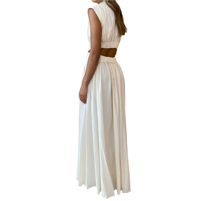 NORA High Neck Sleeveless Long Dress