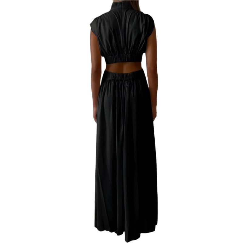 NORA High Neck Sleeveless Long Dress