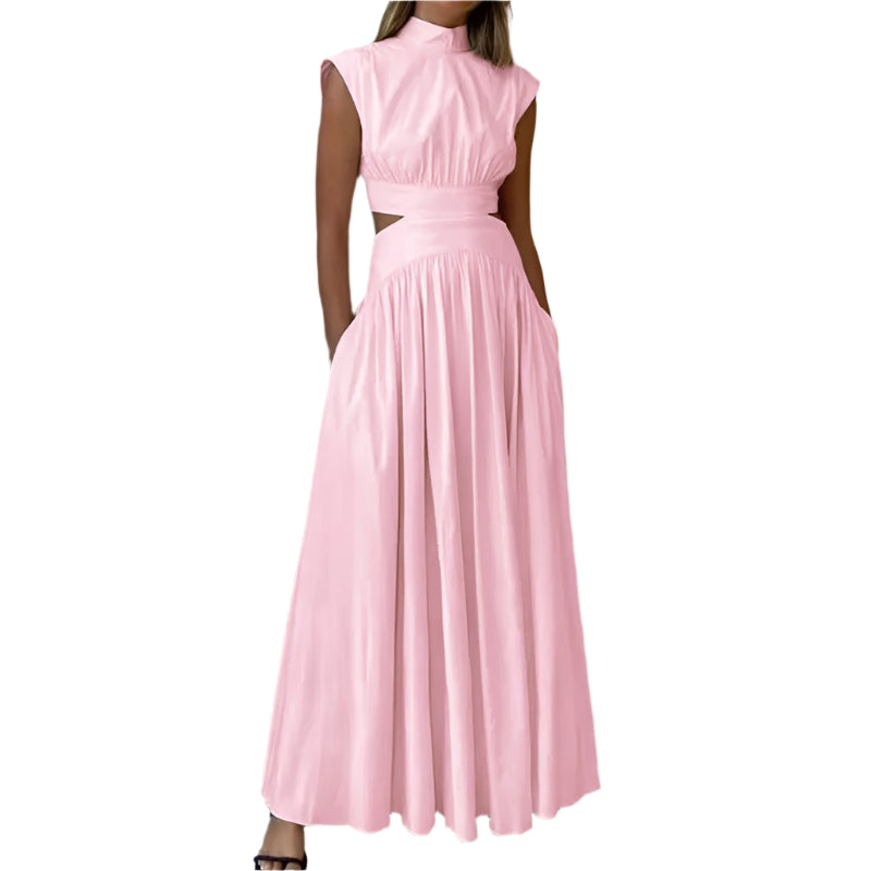 NORA High Neck Sleeveless Long Dress