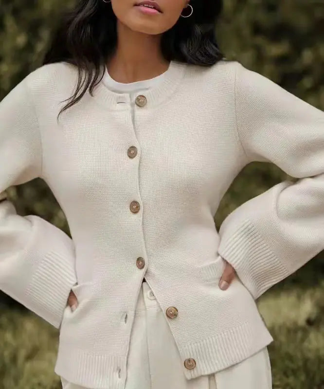 TERESA Women's Knitted Cardigan with Bell Sleeves