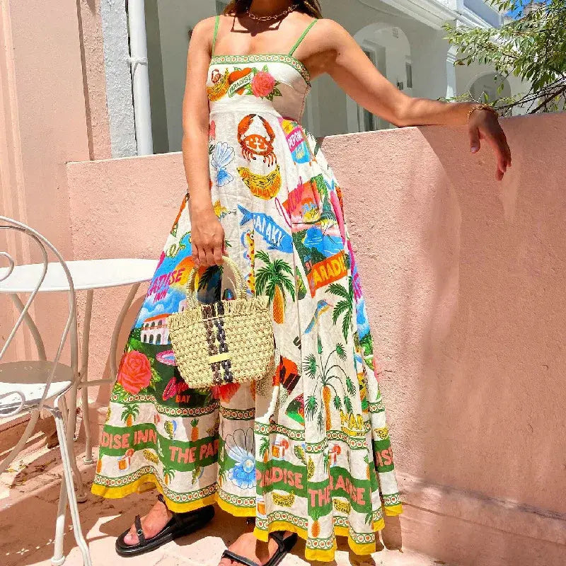 FAITH Boho Print Maxi Dress