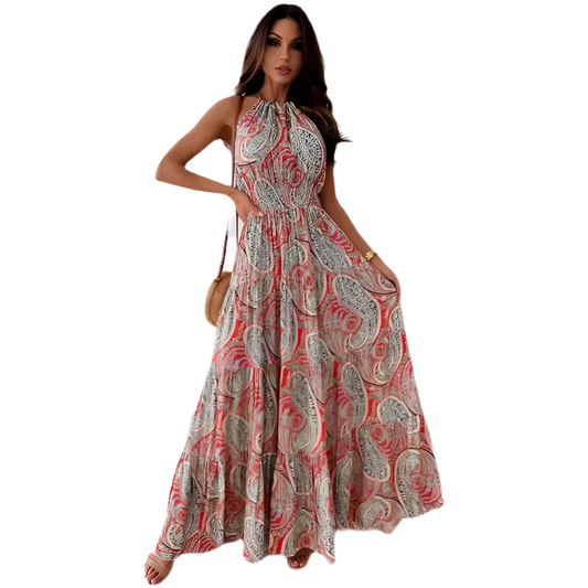 SUNI Floral Backless Dress