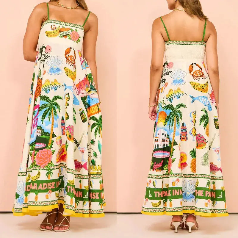 FAITH Boho Print Maxi Dress