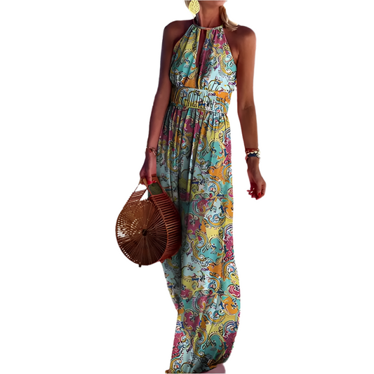 LUCA Sleeveless Pleated Maxi Dress