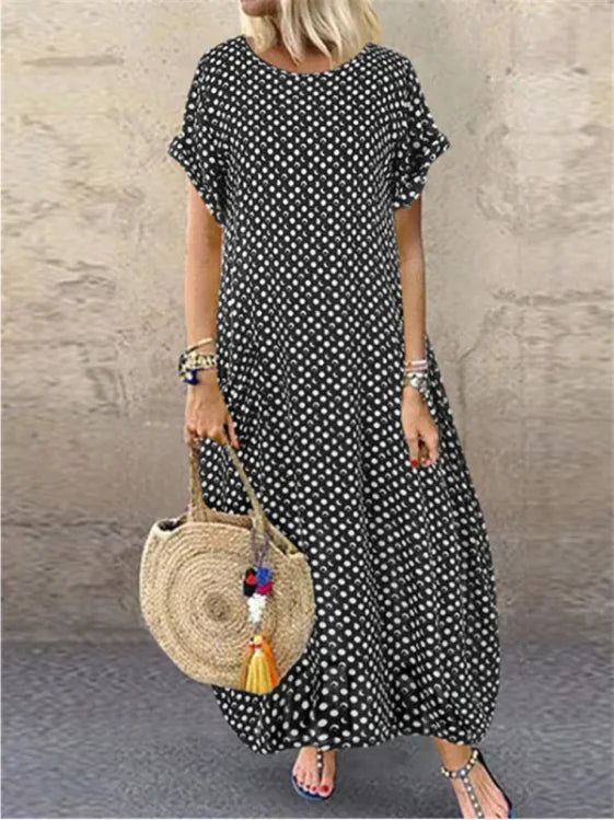 MAREE Retro Polka Dot Breeze Dress