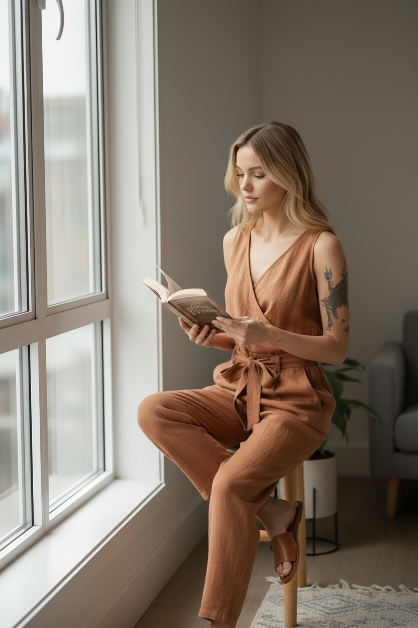 BRIDGET V-Neck Sleeveless Jumpsuit