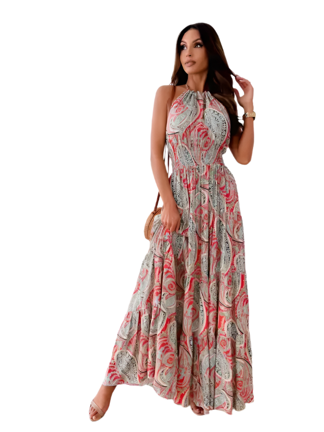SUNI Floral Backless Dress