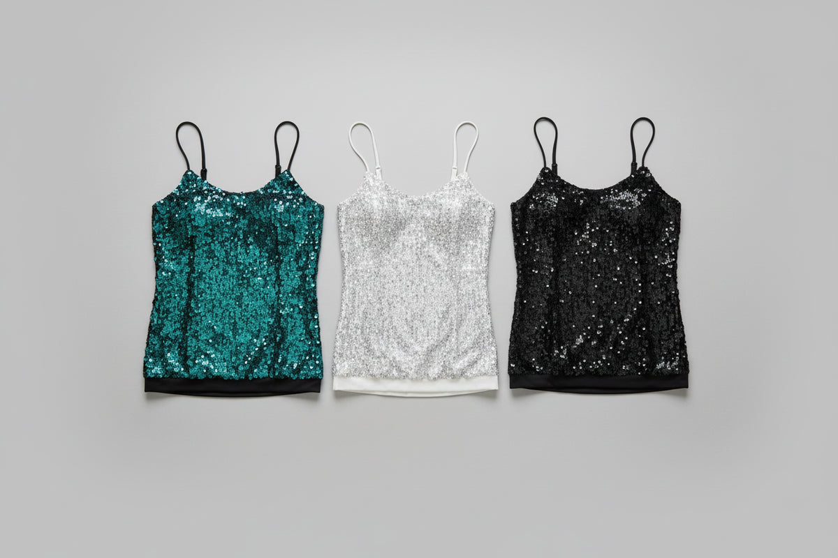 JOSIE Sequined Strappy Top