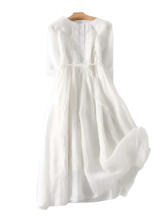 ZARA Tie Waist Mid Length Dress