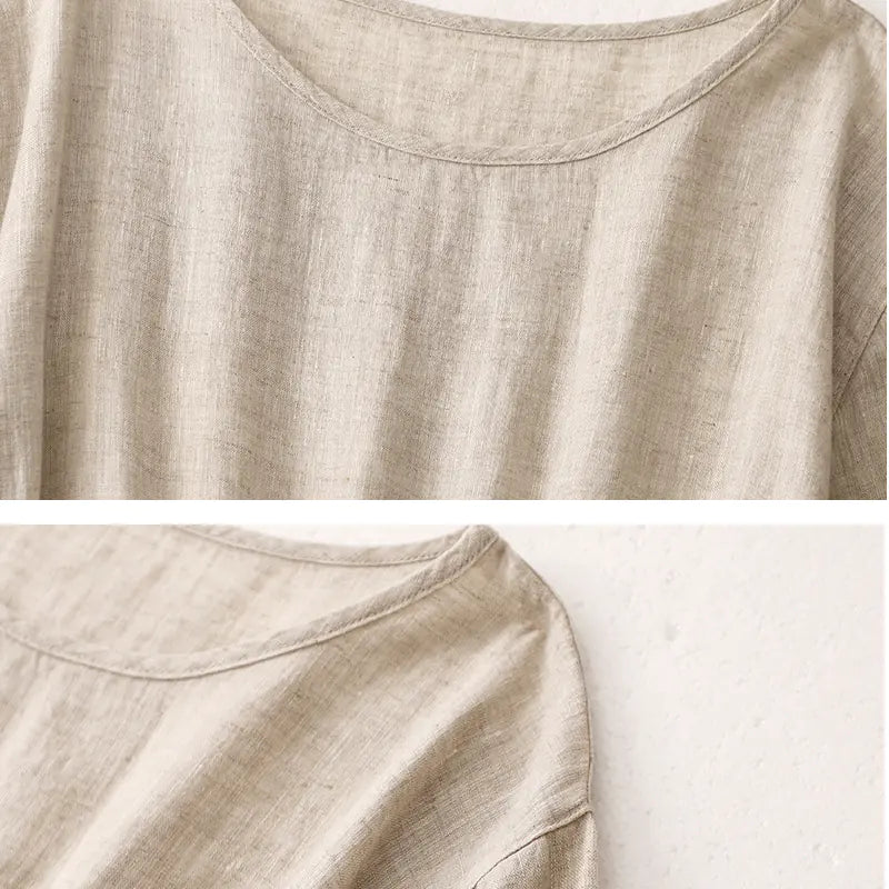 TIFFANY Loose fitting Cotton Linen Dress
