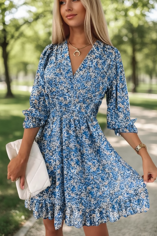 LOUISE Floral Print Midi Dress