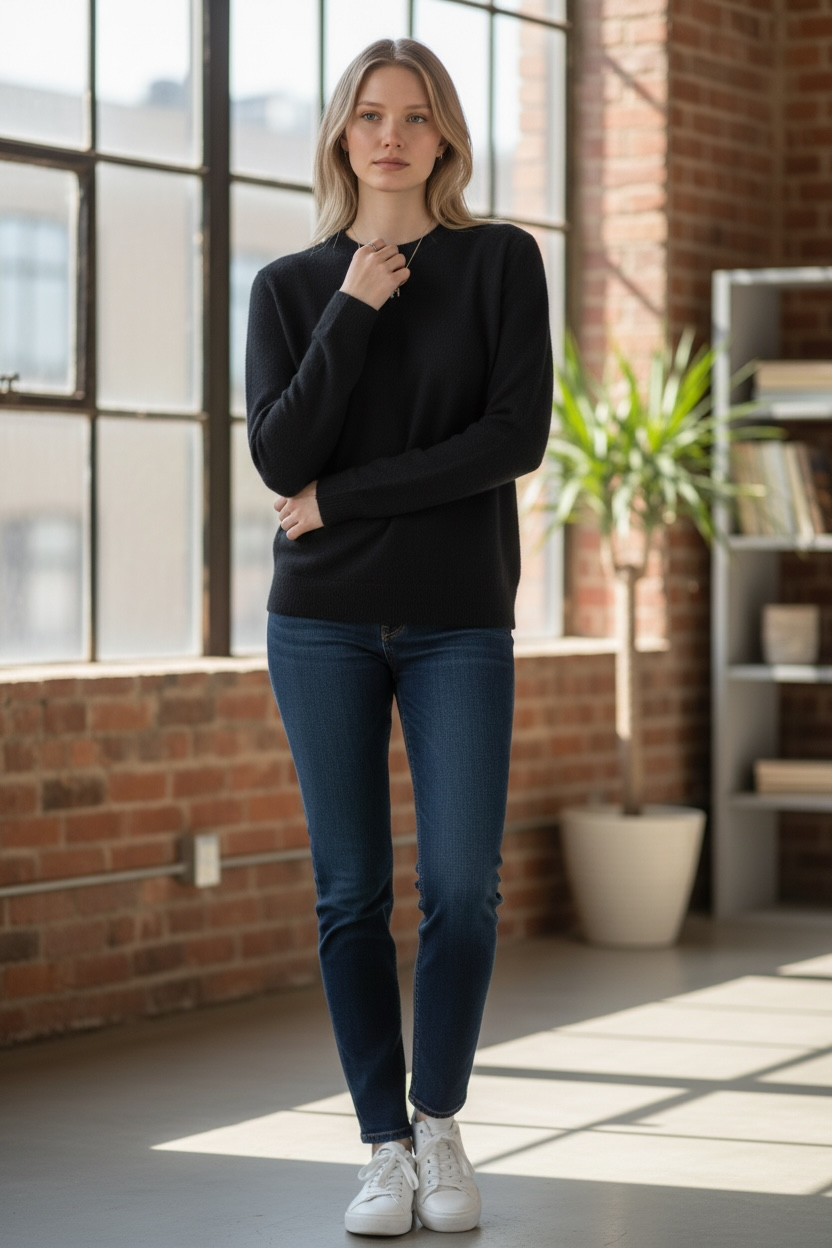 NATALIE 100% Pure Wool Knitted Cashmere Sweater
