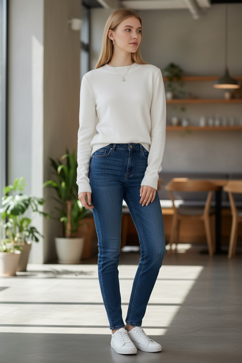NATALIE 100% Pure Wool Knitted Cashmere Sweater