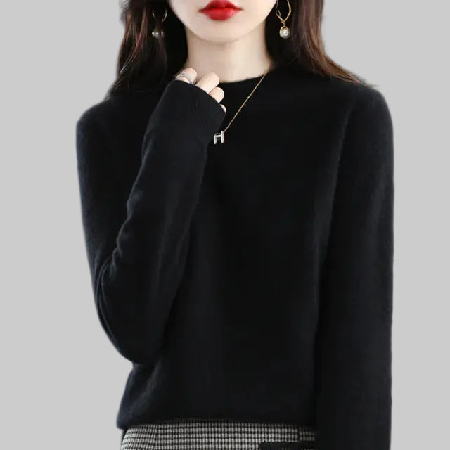 NATALIE 100% Pure Wool Knitted Cashmere Sweater