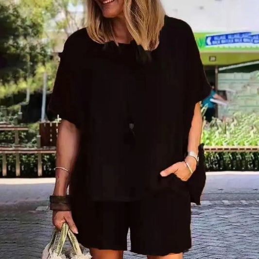 HAZEL Casual Shirt and Shorts Set