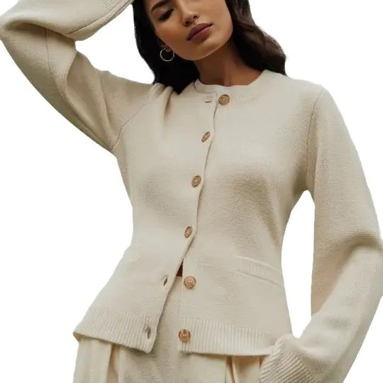 TERESA Women's Knitted Cardigan with Bell Sleeves