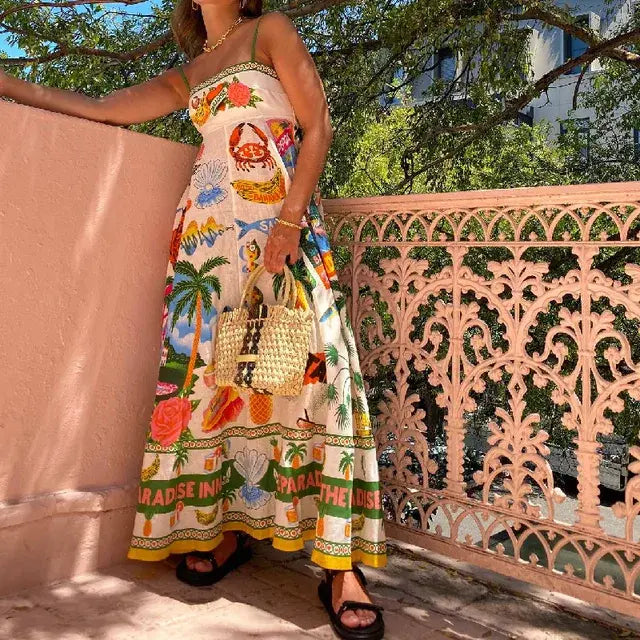 FAITH Boho Print Maxi Dress