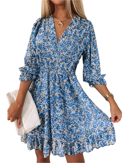 LOUISE Floral Print Midi Dress