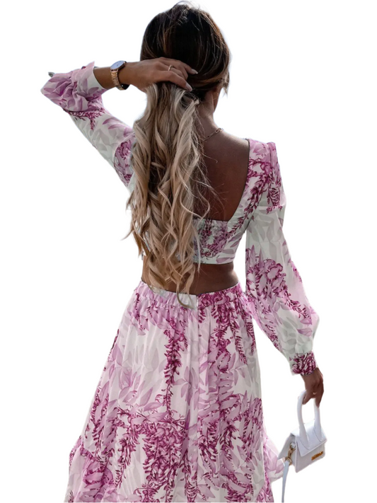 CASEY V-Neck Backless Maxi Dress