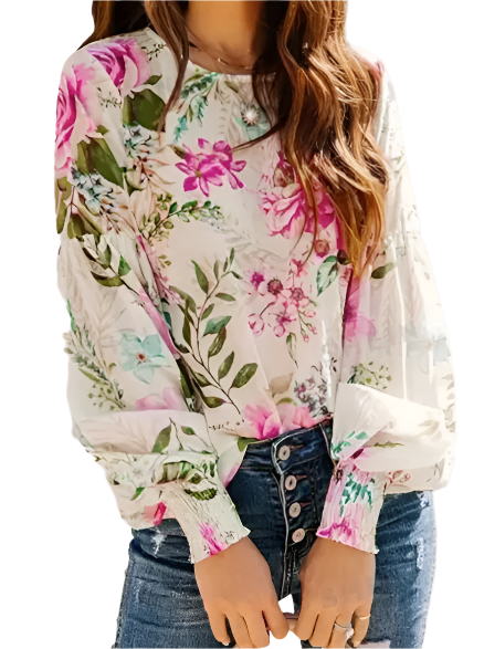 VIVIAN Loose Fitting Long-Sleeved Blouse