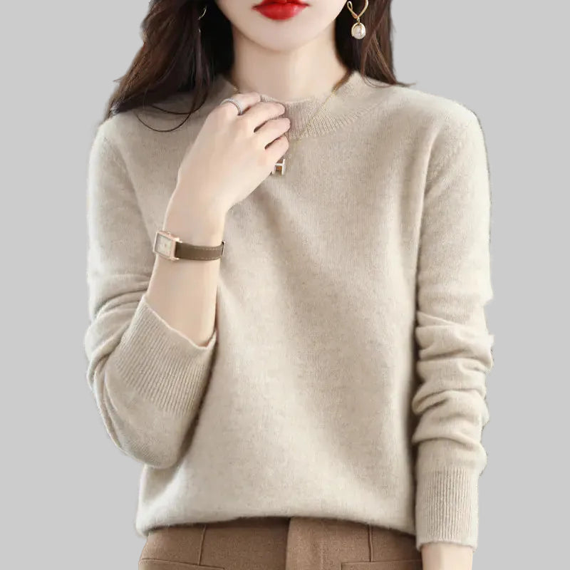NATALIE 100% Pure Wool Knitted Cashmere Sweater