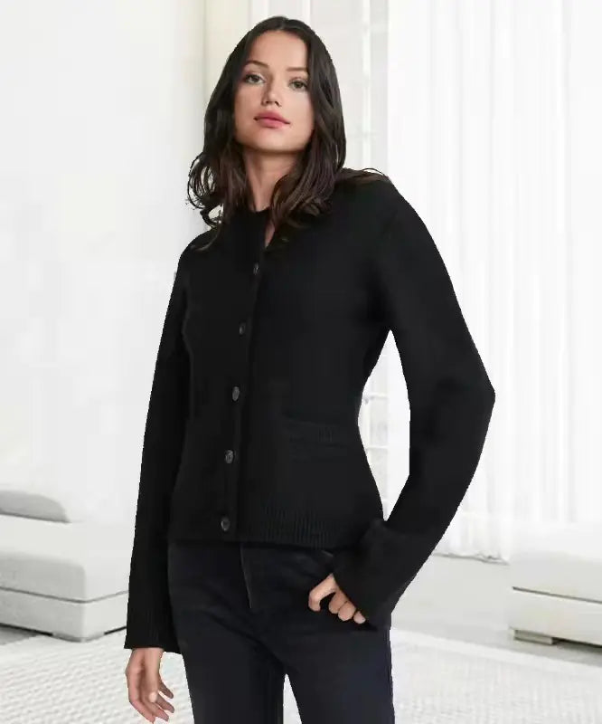 TERESA Women's Knitted Cardigan with Bell Sleeves