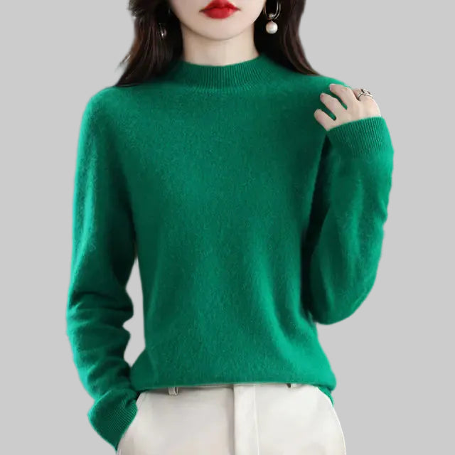 NATALIE 100% Pure Wool Knitted Cashmere Sweater