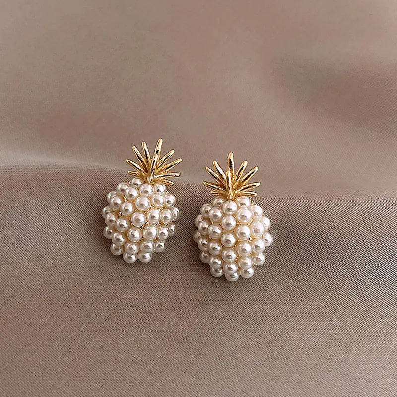 Pearl look Pineapple Earrings