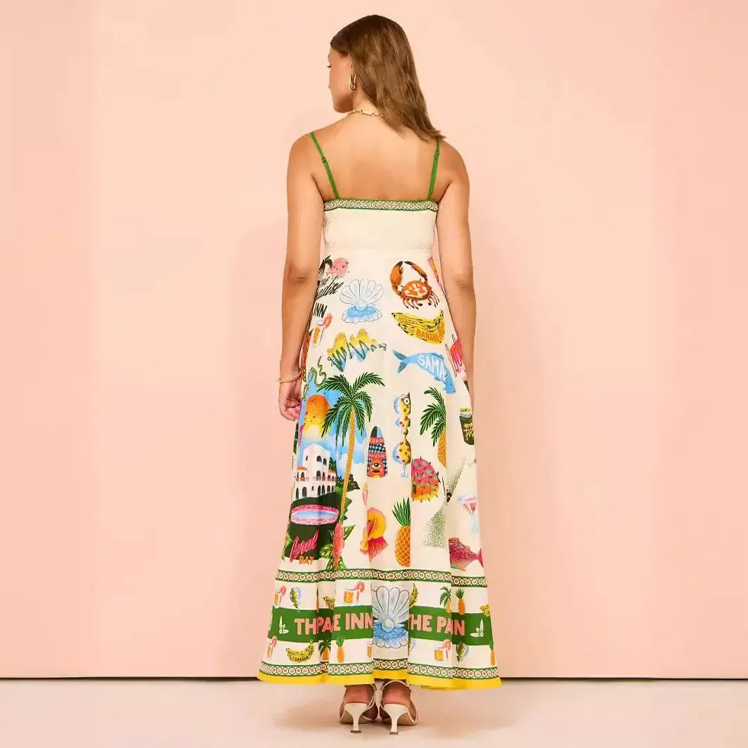 FAITH Boho Print Maxi Dress